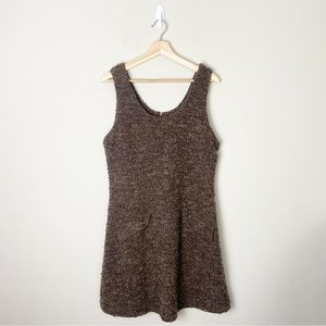 Maggie Lawrence Vintage 90's Brown Wool Blend Sweater Dress